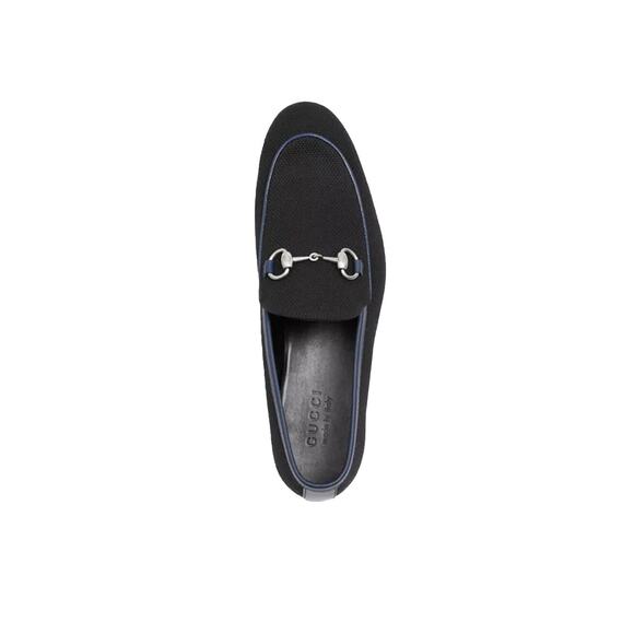 Gucci Men\'s Black Leather Jordaan Loafer Size G 11 - US 12 main image 4
